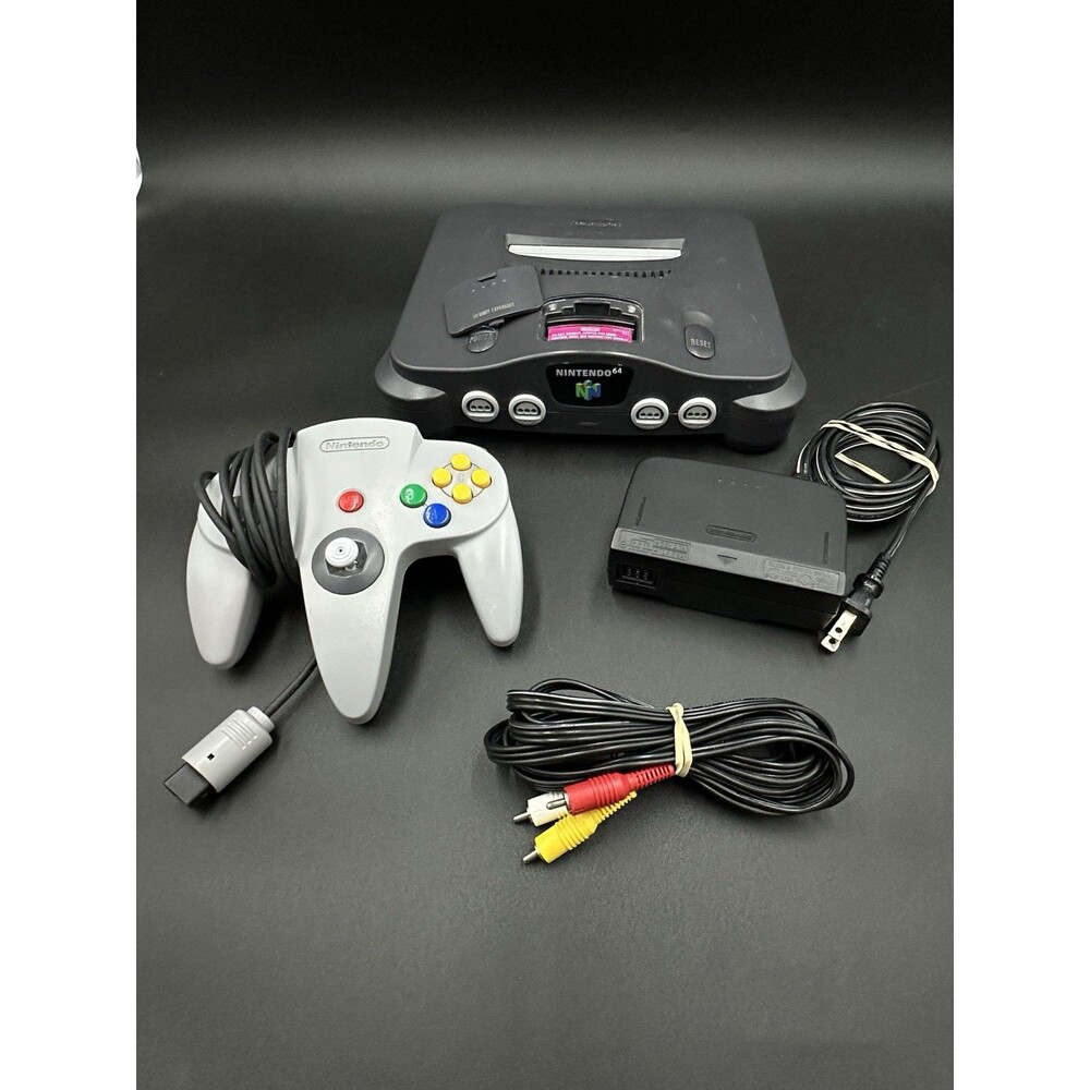 Nintendo 64 N64 Console Bundle Complete with 1 Official Controller + OEM Cables